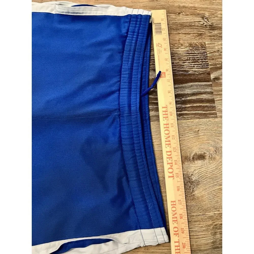VTG Nike Blue Basketball Swoosh Gym Shorts Mens M Athletic Performance